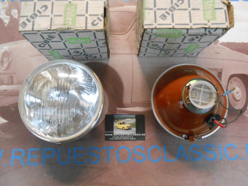 IC82 JUEGO FAROS REDONDOS CIBIE CON LUZ POSICION CITROEN 2CV FOCO EUROPEO REF. 061659