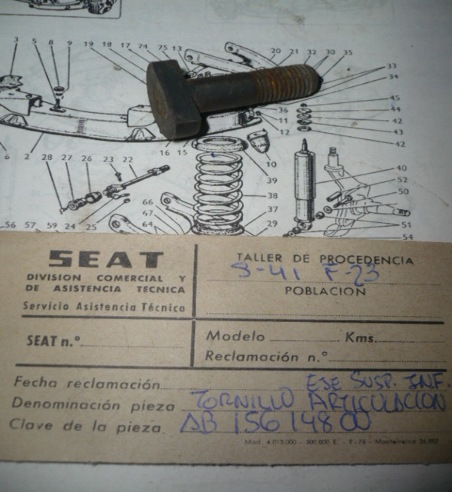 COF11 AB 15614800 TORNILLO EJE SUSPENSION DELANTERO INFERIOR SEAT 1400 (FIG. 23)