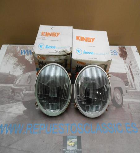 ISI03 JUEGO OPTICAS FAROS KINBY SIMCA 1000 , 1200 ANCLAJE C REF. FE1845 H4