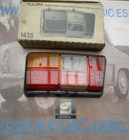 ISI30 TULIPA PILOTO TRASERO IZQUIERDO SIMCA 1200 2ª SERIE MARCO NEGRO