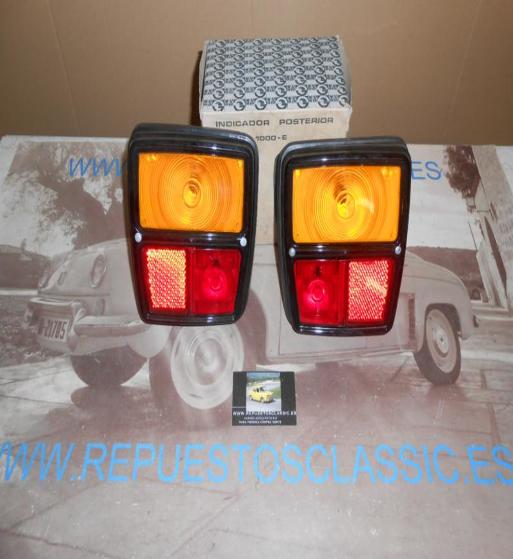 ISI33 JUEGO PILOTOS TRASEROS SIMCA 1000 RALLYE MARCO NEGRO