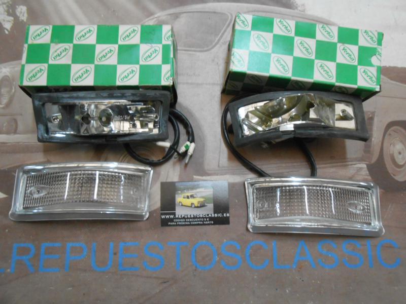 ISI49 JUEGO PILOTOS DELANTEROS SIMCA 1000 2ª SERIE COLOR BLANCO