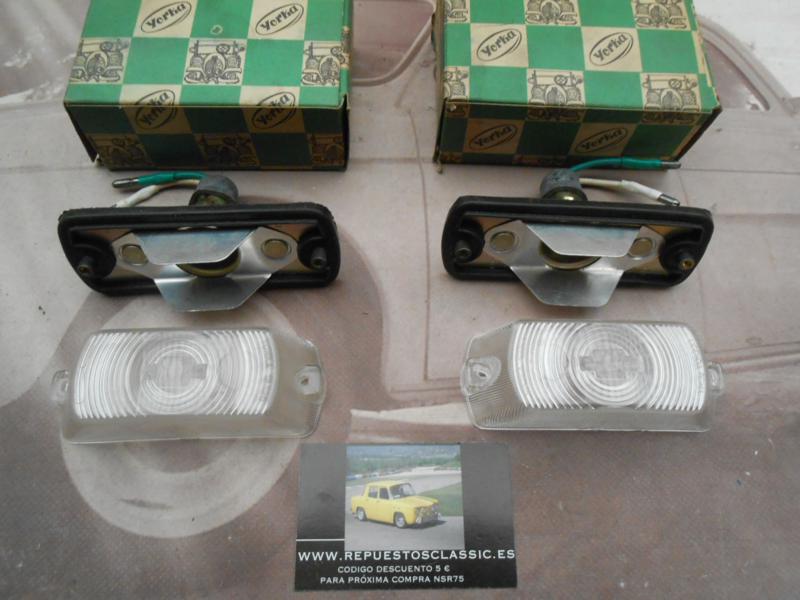 ISI57 JUEGO PILOTOS DELANTEROS SIMCA 900 , 1000 1ª SERIE COLOR BLANCO , YORKA