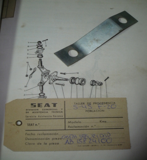 CHAPA SEGURIDAD (FIG. 20)	SEAT 1400