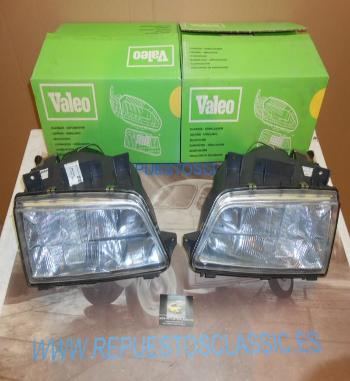 IP09 P1 JUEGO FAROS PEUGEOT 405 92-> VALEO 085026 / 085027 H4+H1 REGULACION ELECTRICA