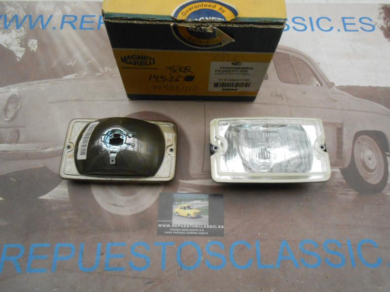 IP26 P2 JUEGO FAROS SIEM LARGO ALCANCE ANTINIEBLA PEUGEOT 205 , 309 FIAT UNO REF. MAGNETI MARELLI LAA040