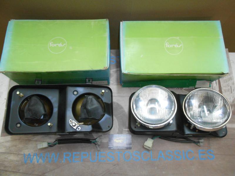 ISE17 JUEGO 4 FAROS FORES H1 CON SOPORTES SEAT 132 RESTYLING