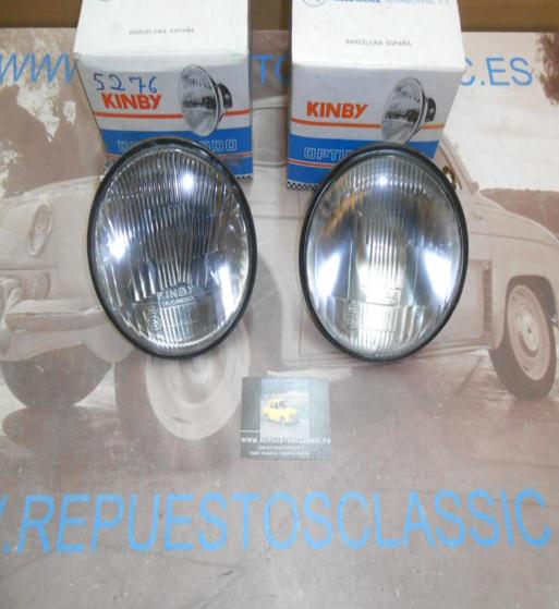 ISE23 JUEGO 2 OPTICAS FAROS CORTA-LARGA KINBY H1 SEAT 128 , 131 , 132