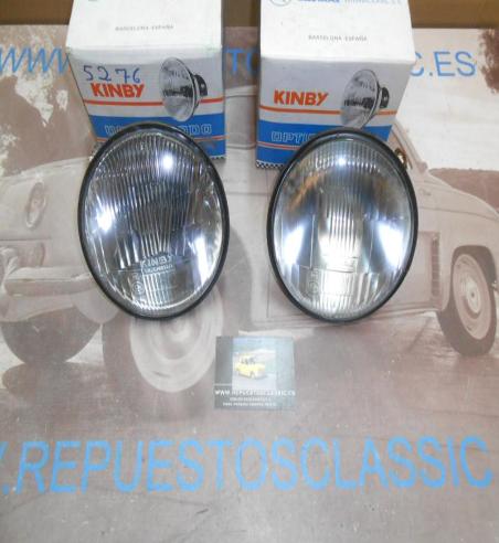 ISE23 JUEGO 2 OPTICAS FAROS CORTA-LARGA KINBY H1 SEAT 128 , 131 , 132