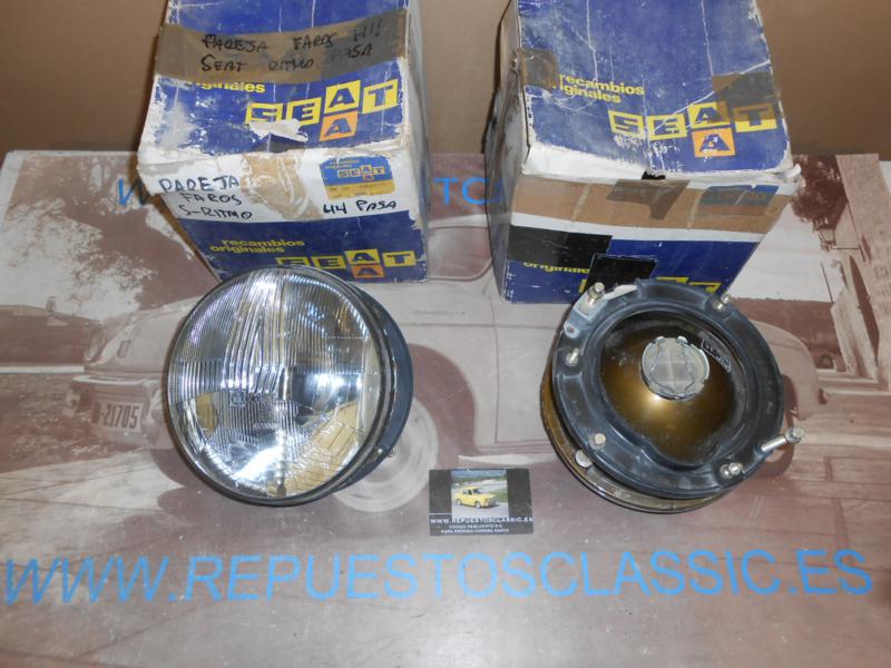 ISE37 JUEGO FAROS CON SOPORTES PASA CIBIE SEAT RITMO FOCO EUROPEO