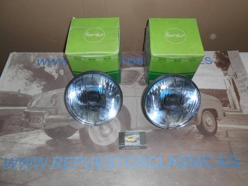 ISE50 JUEGO OPTICAS FAROS DELANTEROS FORES FOCO EUROPEO SEAT  1400 C , 1500 MONOFARO , COMER , PEGASO , AVIA , DKW , LAND ROVER