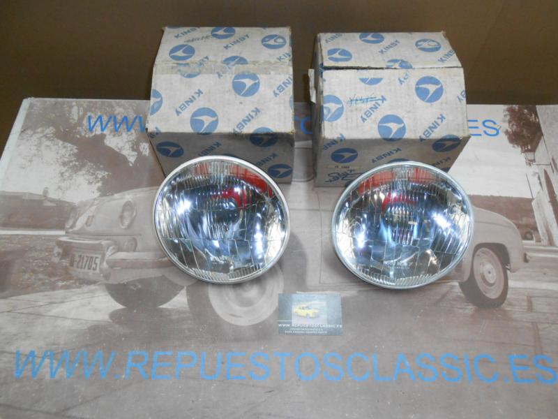 ISE51 JUEGO OPTICAS FAROS DELANTEROS KINBY FOCO EUROPEO SEAT  1400 C , 1500 MONOFARO