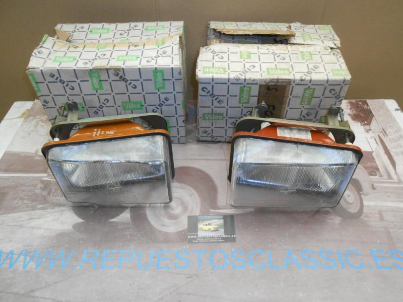 ISE70P1-P3 JUEGO FAROS PASA FOCO EUROPEO CON SOPORTES SEAT FURA II 83->86 REF. VALEO  061417 / 061418