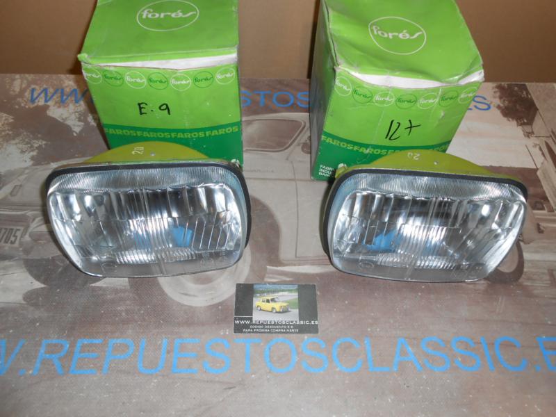 ISE88 JUEGO OPTICAS FAROS FORES FOCO EUROPEO SEAT 127 , 133 , FIAT 126