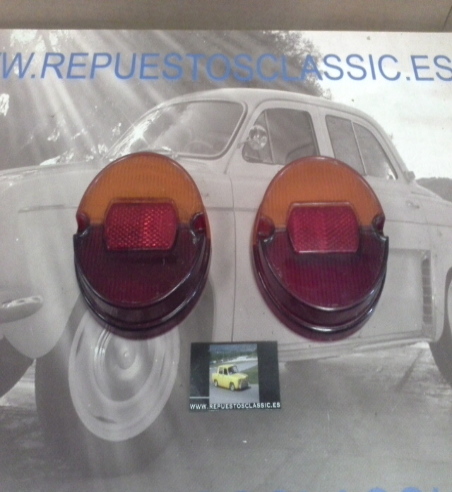 ISE166 JUEGO TULIPAS PILOTOS TRASEROS SIN CERQUILLO CROMADO SEAT 850 BERLINA , COUPE , FERRARI 275 GTB/4 , SIATA