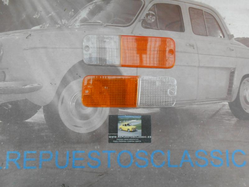 ISE198 JUEGO TULIPAS PILOTOS DELANTEROS SEAT 131 BICOLOR BLANCO-AMBAR
