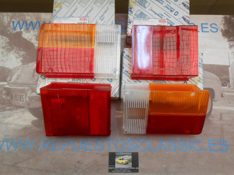 ISE235 JUEGO 4 TULIPAS PILOTOS TRASEROS SEAT 131 3ª SERIE SUPERMIRAFIORI DIPLOMATIC
