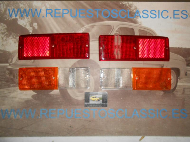 ISE267 JUEGO COMPLETO TULIPAS PILOTOS TRASEROS SEAT 132 2ª SERIE