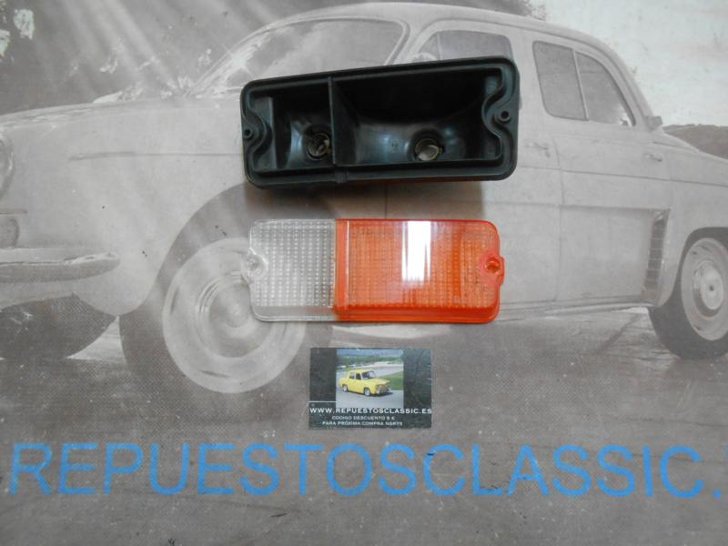 ISE302 PILOTO DELANTERO IZQUIERDO SEAT 127 1ª SERIE 76-> TULIPA BICOLOR BISEL NEGRO