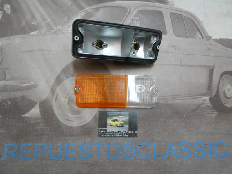 ISE304 PILOTO DELANTERO DERECHO SEAT 127 1ª SERIE ->76 TULIPA BICOLOR BISEL NEGRO