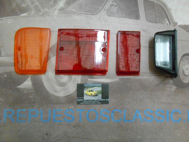ISE328 JUEGO COMPLETO TULIPAS PILOTO TRASERO IZQUIERDO SEAT 127 2ª SERIE C , CL CON LUZ ANTINIEBLA
