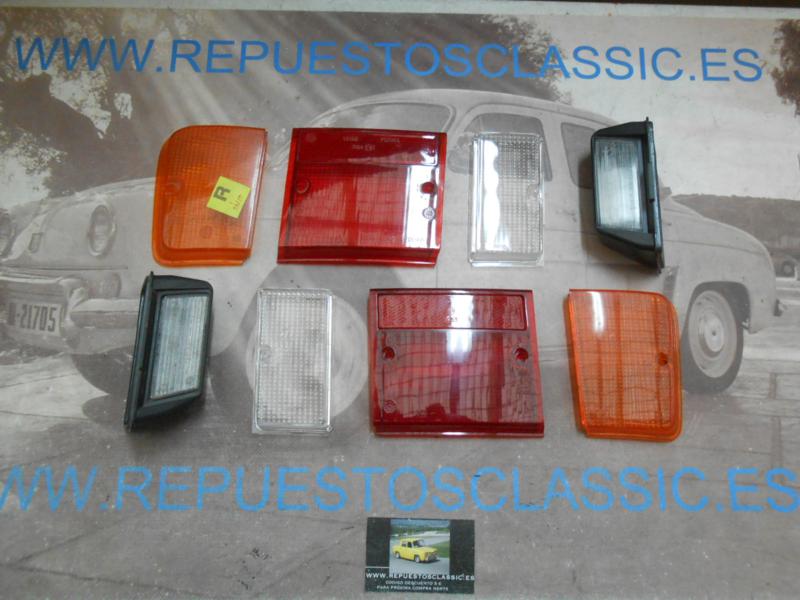ISE330 JUEGO COMPLETO TULIPAS PILOTOS TRASEROS SEAT 127 2ª SERIE C , CL CON LUZ MARCHA ATRAS