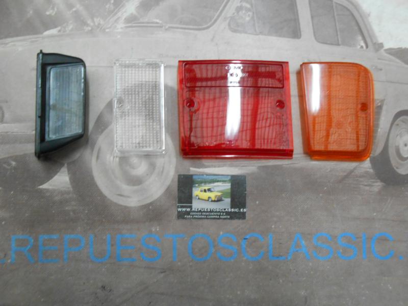 ISE332 JUEGO COMPLETO TULIPAS PILOTO TRASERO DERECHO SEAT 127 2ª SERIE C , CL CON LUZ MARCHA ATRAS