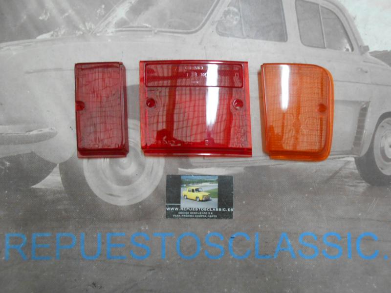 ISE333 JUEGO 3 TULIPAS PILOTO TRASERO DERECHO SEAT 127 2ª SERIE C , CL CON LUZ ANTINIEBLA