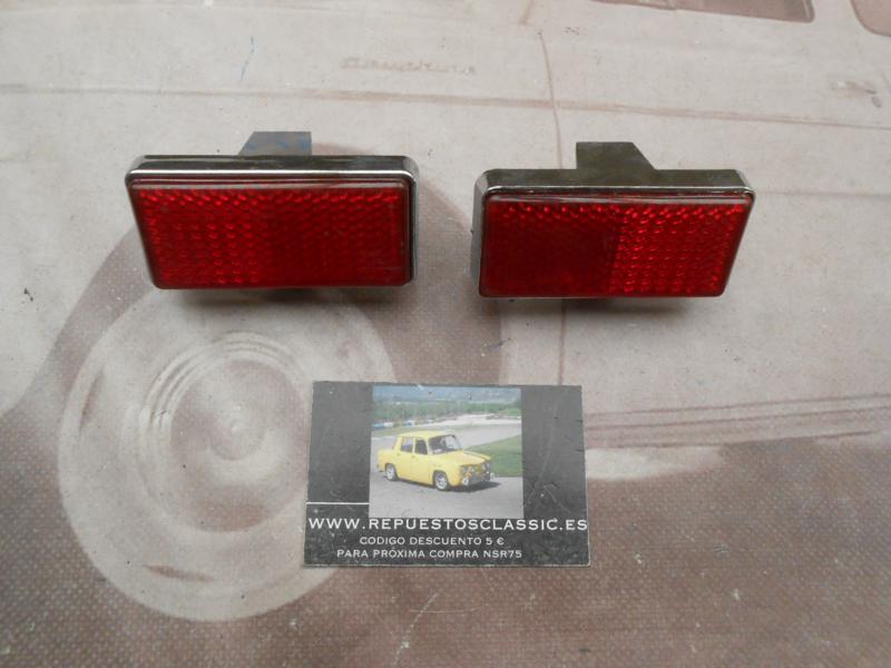 ISE465 JUEGO CATADIOPTRICOS TRASEROS ROJOS SEAT 1430 1ª SERIE CON BISEL