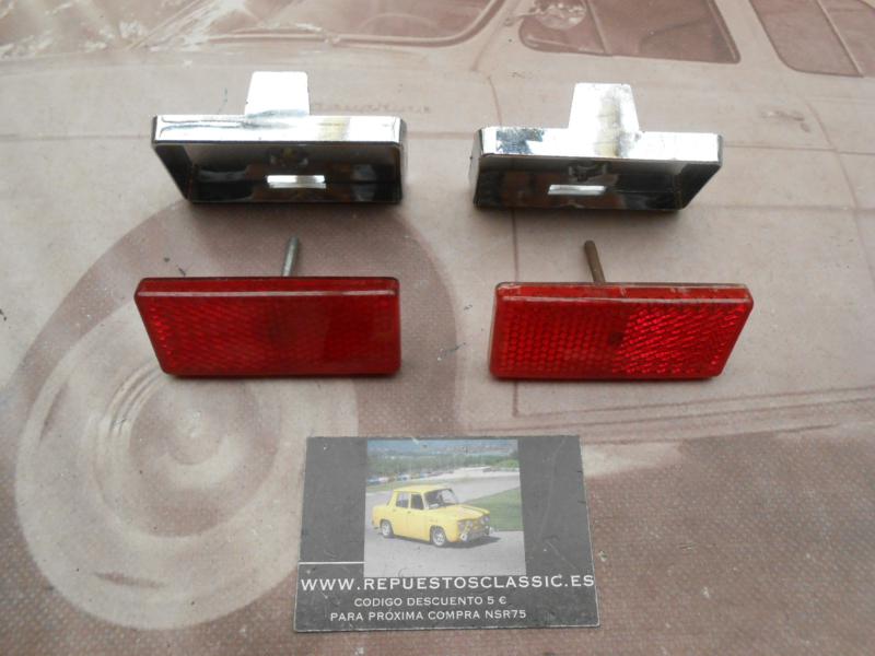 ISE465 JUEGO CATADIOPTRICOS TRASEROS ROJOS SEAT 1430 1ª SERIE CON BISEL