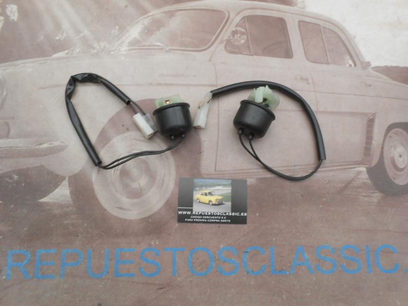 ISE627 JUEGO PORTALAMPARAS CON CABLEADO PILOTOS INTERMITENTES DELANTEROS SEAT MALAGA , IBIZA 84->