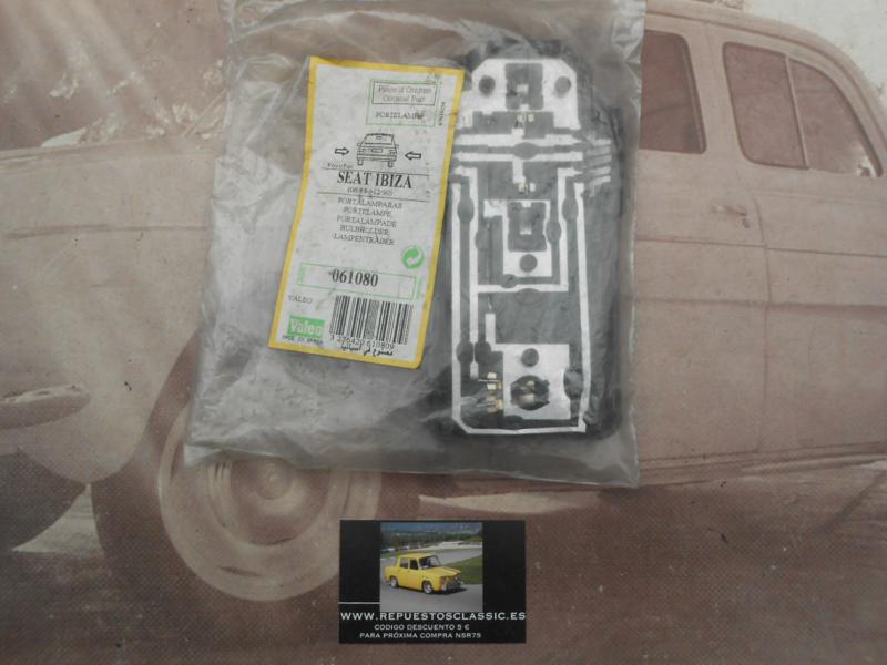 ISE631 PORTALAMPARAS VALEO PILOTO TRASERO D/I SEAT IBIZA 84-> REF. 061080