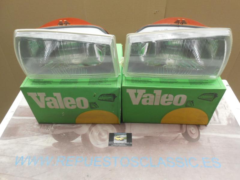 IP55 P2 JUEGO FAROS MARCHAL PEUGEOT 504 FOCO EUROPEO REF. VALEO 060303 / 060304
