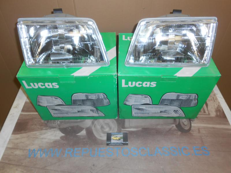 IP66 P3 JUEGO FAROS LUCAS H4 PEUGEOT 205 REF. LXB176 / LXB177