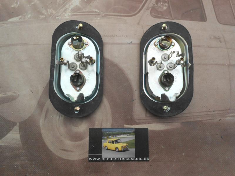 IRE58 JUEGO PORTALAMPARAS PILOTOS TRASEROS RENAULT 4 , 4F