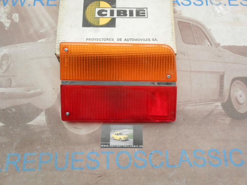 IRE127 TULIPA PILOTO TRASERO DERECHO RENAULT 7 1ª SERIE CIBIE - VALEO 061622 MOLDURA CROMO