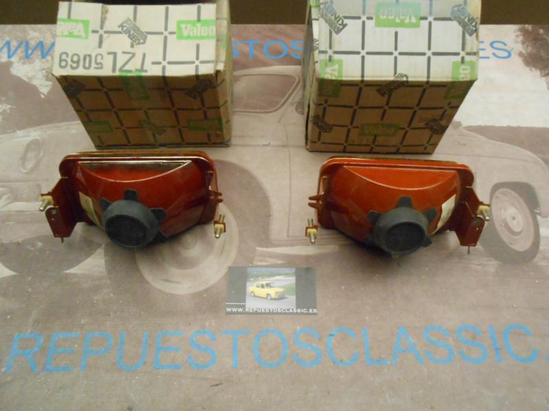 IRE129 JUEGO FAROS ANTINIEBLA AMARILLOS RENAULT 5 TS , TX KINBY - VALEO H3 REF. 029359 / 029360