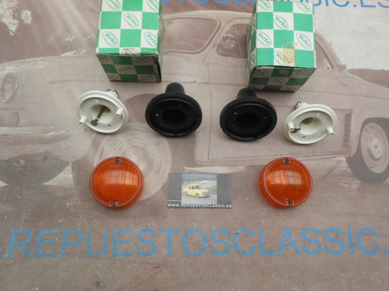 IRE153 JUEGO PILOTOS DELANTEROS AMBAR RENAULT 4L , 4F YORKA