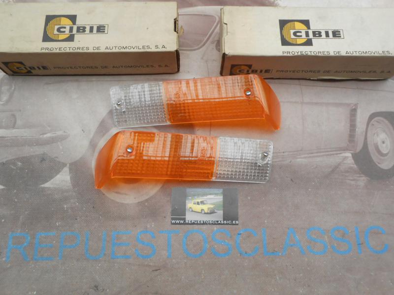 IRE161 JUEGO TULIPAS PILOTOS INTERMITENTES DELANTEROS RENAULT 8 2ª SERIE PASA - CIBIE 7702038029 - 7702038036