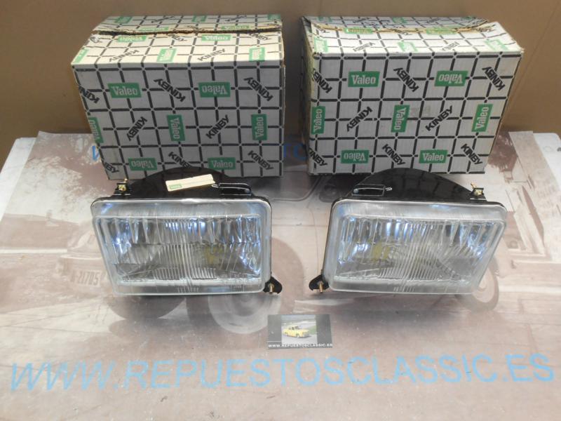 IRE229 JUEGO OPTICAS FAROS RENAULT 12 S ->74 KINBY - VALEO FOCO EUROPEO