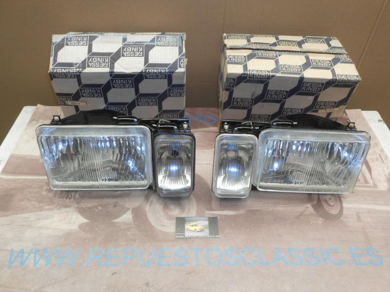 IRE235 JUEGO COMPLETO OPTICAS FAROS RENAULT 12 S 74-> KINBY H4 + H1