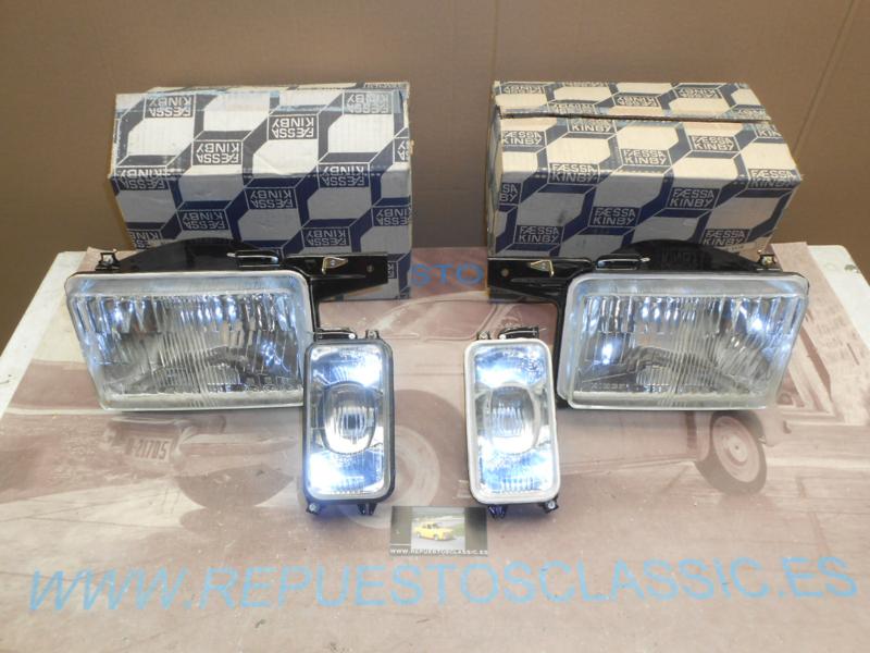 IRE235 JUEGO COMPLETO OPTICAS FAROS RENAULT 12 S 74-> KINBY H4 + H1
