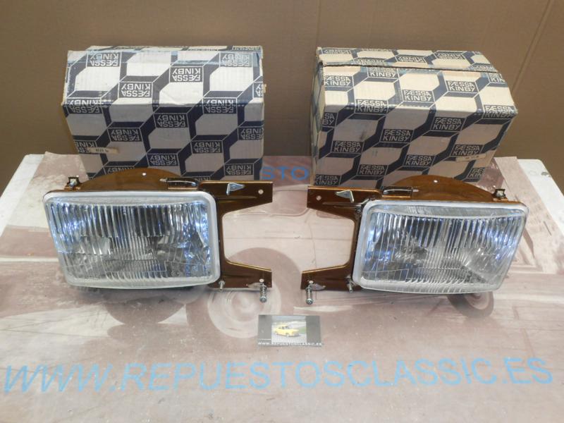 IRE237 JUEGO OPTICAS FAROS RENAULT 12 S 74-> KINBY FOCO EUROPEO