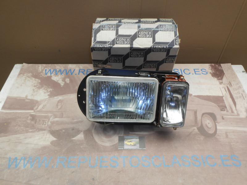 IRE240 JUEGO OPTICAS FAROS LADO DERECHO RENAULT 12 S 74-> KINBY - VALEO H4 + H1 CON SOPORTE