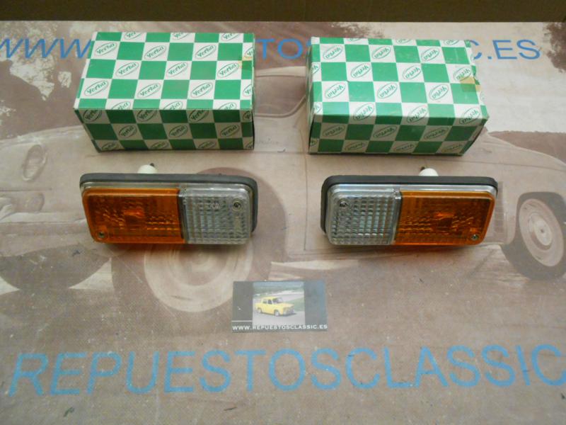 IRE243 JUEGO PILOTOS DELANTEROS RENAULT 12 SUPER , YORKA CROMADO