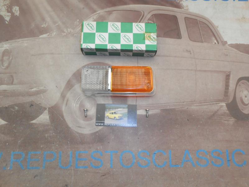 IRE255 TULIPA PILOTO DELANTERO IZQUIERDO RENAULT 12 SUPER , YORKA CROMADO