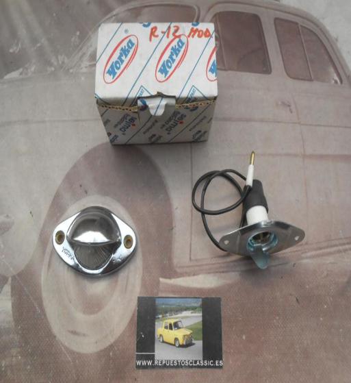 IRE272 PILOTO LUZ MATRICULA RENAULT 7 , 12 MOD 76-> , YORKA METALICO