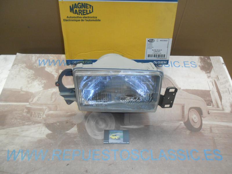03P8 FARO DERECHO ALFA 33 >90 H4 REGULACION MANUAL MAGNETI MARELLI LPA571 - 712034241129
