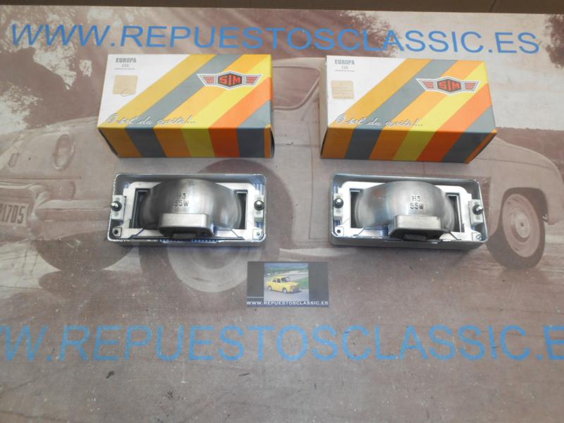 40P8 JUEGO FAROS LARGO ALCANCE ANTINIEBLA H3 BLANCOS PEUGEOT 205 , 309 , 405 , CITROEN AX , BX , CX , SIM 302.17