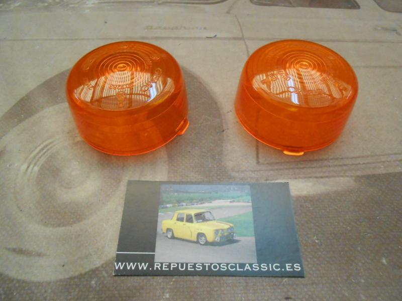 51P8 JUEGO TULIPAS AMBAR  UNIVERSALES REDONDAS DIAMETRO 70 mm GEMO 21047 CAMION , TRACTOR , CARAVANA , REMOLQUE